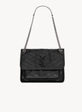 Saint Laurent Niki Chain Satchel Black Medium