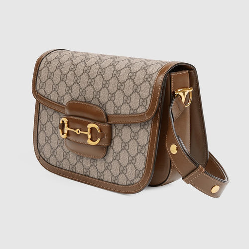 Gucci Horsebit 1955 Shoulder Bag Beige Brown Sugar