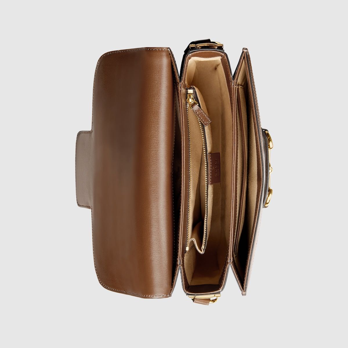 Gucci Horsebit 1955 Shoulder Bag Beige Brown Sugar