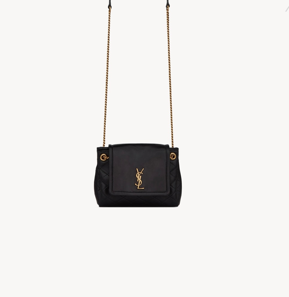 Saint Laurent Lambskin Quilted Monogram Nolita